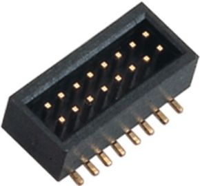 2 * 8 Pin Kuningan Emas Flash SMT Box Header Connector 1.0mm PA9T