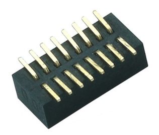 2 * 8 Pin Kuningan Emas Flash SMT Box Header Connector 1.0mm PA9T