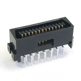 1.27mm Straight 26 Pin Scsi Connector PBT 30% GF UL94V-0 Phosphor Perunggu Emas Flash / Sn