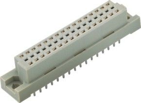 48 Pin Lurus DIP PBT Din 41612 Konektor PBT Grey 2.54mm Konektor Tipe Eropa