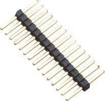 1.0mm 1 * 15P DIP PA9T Soket Pin Header Single Pin Hitam untuk Papan PCB