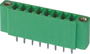 Pluggable Pria Lurus DIP PA66 Terminal Blok Konektor 3.5mm 8P Wtih Telinga