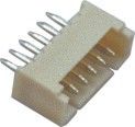 Pria 1 * 6P Wafer Wire Untuk Perumahan Konektor Board 1.0AMP 180 ° DIP