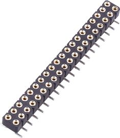 Straight SMT Maching Round Pin Header 2.00mm 2 * 20P Konektor Papan Sirkuit