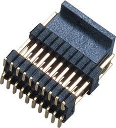 PCB Board Male 1.27 * Konektor Pin Header 2.54mm Dual Row Double Plastic SMT PA9T Kuningan H = 2.54
