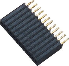 1 * 12P H = 8.5 Konektor Konektor Header Wanita 1,27 Mm Pitch Phosphor Bronze