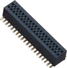 0.8MM Female Header Connector Double Row SMT LCP BK UL94V-0 H = 6.3