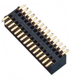 0.8MM Female Header Connector Double Row SMT LCP BK UL94V-0 H = 6.3