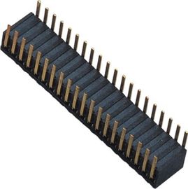 Fire Resistance Double Row Wanita 1,27 Mm Pitch Connector R / A PA9T Hitam H = 3,5 W = 4,83 DIP = 2,7