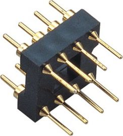 2.54mm IC Socket Connector untuk jenis kartu pelat PCB Min 100 siklus Emas / Flash