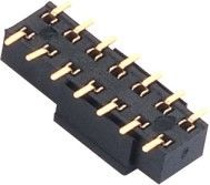 Konektor Header Wanita 2,54 spasi ganda papan PCB papan SMT -40 ℃ sampai + 105 ℃