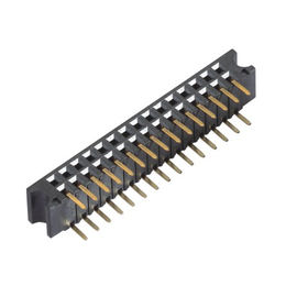 Sudut kanan 2.54 mm Header perempuan konektor PA9T emas hitam kilat ROHS