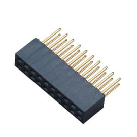 2.54 Spacing Dua In Line Plastik Tinggi 8.5 Row PCB Wanita Untuk Konektor PCB