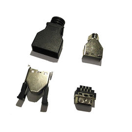 Konektor Pin Komputer Hitam SCSI CEN-TYPE 14 Pin Male PBT Black Sel.5U &quot;Au / Sn ROHS