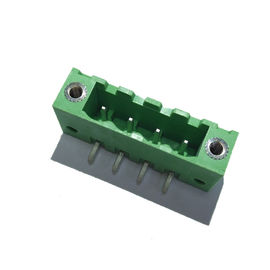 5,08 Pluggable Terminal Blocks Connector Male Sudut kanan PA66 ROHS Hijau