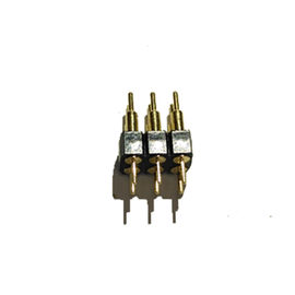 WCON 2.54mm Mesin Pin Header Baris ganda PPS BK H = 3.0 Flash Emas Lurus