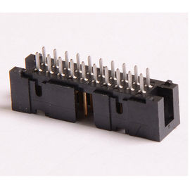 H = 6.4 2.0 Pitch Box Header Connector Lurus PBT Emas Hitam Emas ROHS