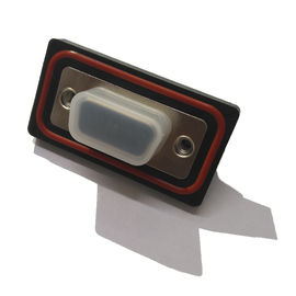WCON D Sub Connector 9 PIN Perempuan Baris Ganda Tahan Air PBT Hitam ROHS