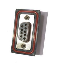 WCON D Sub Connector 9 PIN Perempuan Baris Ganda Tahan Air PBT Hitam ROHS