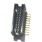 Sudut Kanan 1.27 Mm Pitch Connector, PA9T Black 20 Pin Header Connector
