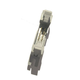 Gray 10P 2.54 Ejector Header Latch Header Tipe IDC Dengan Lokasi Lubang PBT ROHS Disetujui
