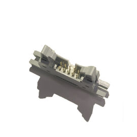 Gray 10P 2.54 Ejector Header Latch Header Tipe IDC Dengan Lokasi Lubang PBT ROHS Disetujui