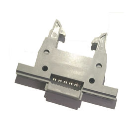 Gray 10P 2.54 Ejector Header Latch Header Tipe IDC Dengan Lokasi Lubang PBT ROHS Disetujui