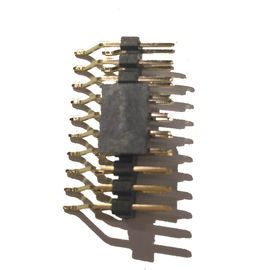 2 Pin Header Connector Male Right Right Angle / Jenis SMT PA9T Dengan POST / CAP