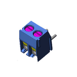 H = 8.4 3.81mm Euro 2P Terminal Sudut Kanan Blok PBT Blue SN Dilapisi ROHS