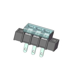 Perbaiki Hole &amp; W / T CAP D Tipe Barrier Style Terminal Blocks 1 * 3P W = 13.5 H = 14.7 PA66 Black