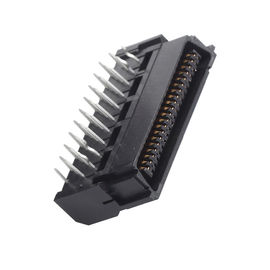 1.27mm Straight 26 Pin Scsi Connector PBT 30% GF UL94V-0 Phosphor Perunggu Emas Flash / Sn