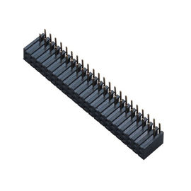 Perunggu Fosfor 1.27mm 2x20 Header Wanita Sisi Ganda Sisipkan 90 ° DIP H = 3,45 ROHS