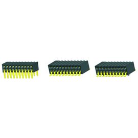 Perunggu Fosfor 1.27mm 2x20 Header Wanita Sisi Ganda Sisipkan 90 ° DIP H = 3,45 ROHS