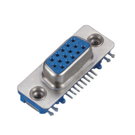 PA66 15 Pin female D Sub Konektor fosfor perunggu ramping dengan logo WCON ROHS