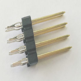 WCON Press Fit Pin Header Connector Baris Tunggal 2.54 Pitch PBT Black ROHS