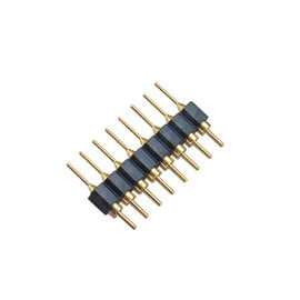 WCON 2.54mm Mesin Pin Header Baris ganda PPS BK H = 3.0 Flash Emas Lurus
