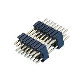 PCB Board Male 1.27 * Konektor Pin Header 2.54mm Dual Row Double Plastic SMT PA9T Kuningan H = 2.54