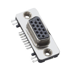 Konektor 15 pin tipe WCON D 25mΩ Resistensi Kontak Maks 500V AC / DC Biru / Hitam