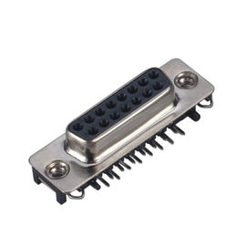 Konektor 15 pin tipe WCON D 25mΩ Resistensi Kontak Maks 500V AC / DC Biru / Hitam