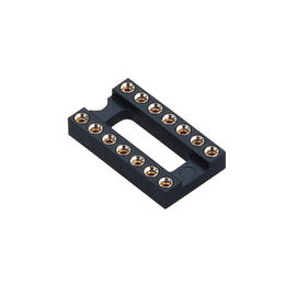WCON 2.54mm IC Socket DIP Round pin Header H = 3.0, L = 7.43 Baris Pitch 7.62 ROHS hitam