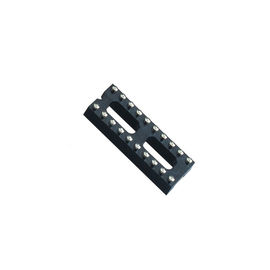 WCON 2.54mm IC Socket DIP Round pin Header H = 3.0, L = 7.43 Baris Pitch 7.62 ROHS hitam
