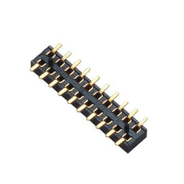 1.27mm Dual Row 180 ° SMT Pin Header Connector Wanita Dengan Berbagai Pos dan Logam