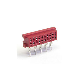 Konektor Kawat Ke Papan WCON Merah 1.27mm Dengan Sudut Kanan / Celup Wanita