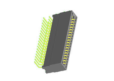 WCON 2.54mm SLOT WCON Konektor Komputer Jari emas PBT Pelapisan Timah Hitam lurus / Sudut kanan