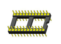 2.54mm Konektor Soket IC 20P Putaran Pin Header pelat PCB H = 3.0 ROHS Hitam