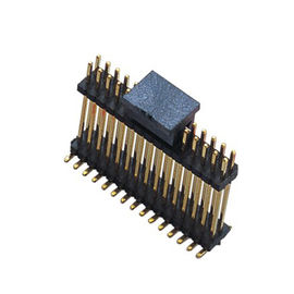 PCB Board Male 1.27 * Konektor Pin Header 2.54mm Dual Row Double Plastic SMT PA9T Kuningan H = 2.54