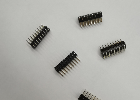 Konektor Header Baris Ganda Pitch 2mm H=4.0 Sudut Kanan PA9T Hitam