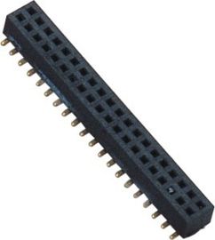 1.00mm Board To Board Konektor Header Baris Ganda Perempuan SMT PA9T Hitam