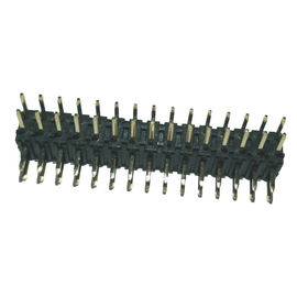 Sudut Kanan Pin Header 2mm Pitch Connector, PA9T Black Double Row
