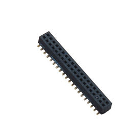 Header Pin PA9T 2.54 Sudut Kanan, Header Pin Baris Ganda Hitam